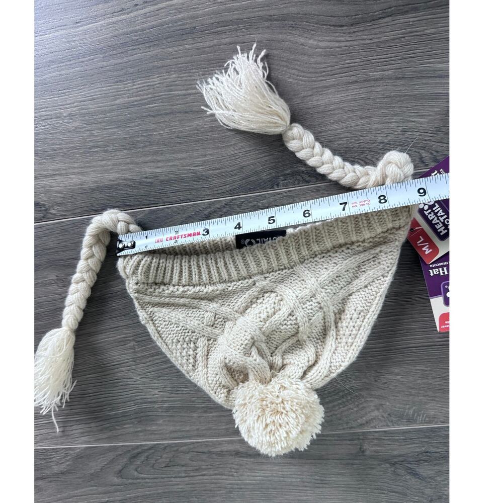 Heart to Tail Pet Winter Hats M/L Pink Cream Lot of 2 NEW NWT - Picture 4 of 6